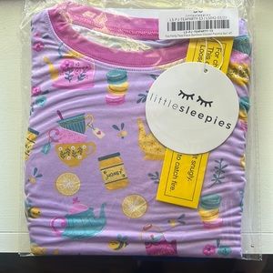 NWT little sleepies tea party 4T long sleeve pajamas